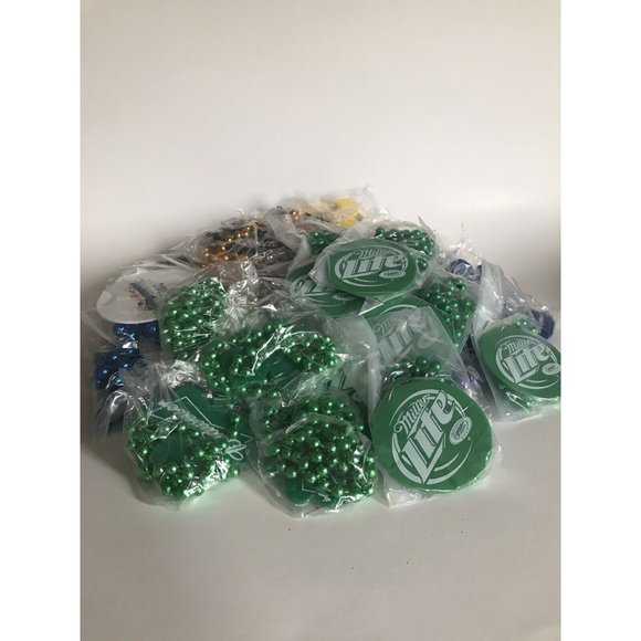44 new in package liquor beer promo Mardi Gras style beads multiple colors - Picture 4 of 4
